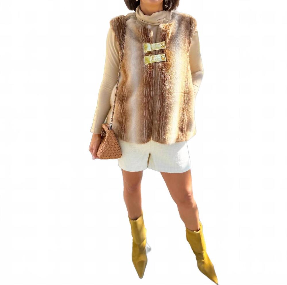NEW EMILY MCCARTHY roxy vest in tan